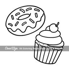 Food Drink & Sweets: Coloring Book for Adults and Kids, Bold and Easy, Simple and Big Designs for Relaxation Featuring a Variety