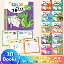 Children's Coloring Book For 3-6 Years Old, Suitable For Boys/girls In Early Childhood Education Coloring Book (Set Of 10 Books)